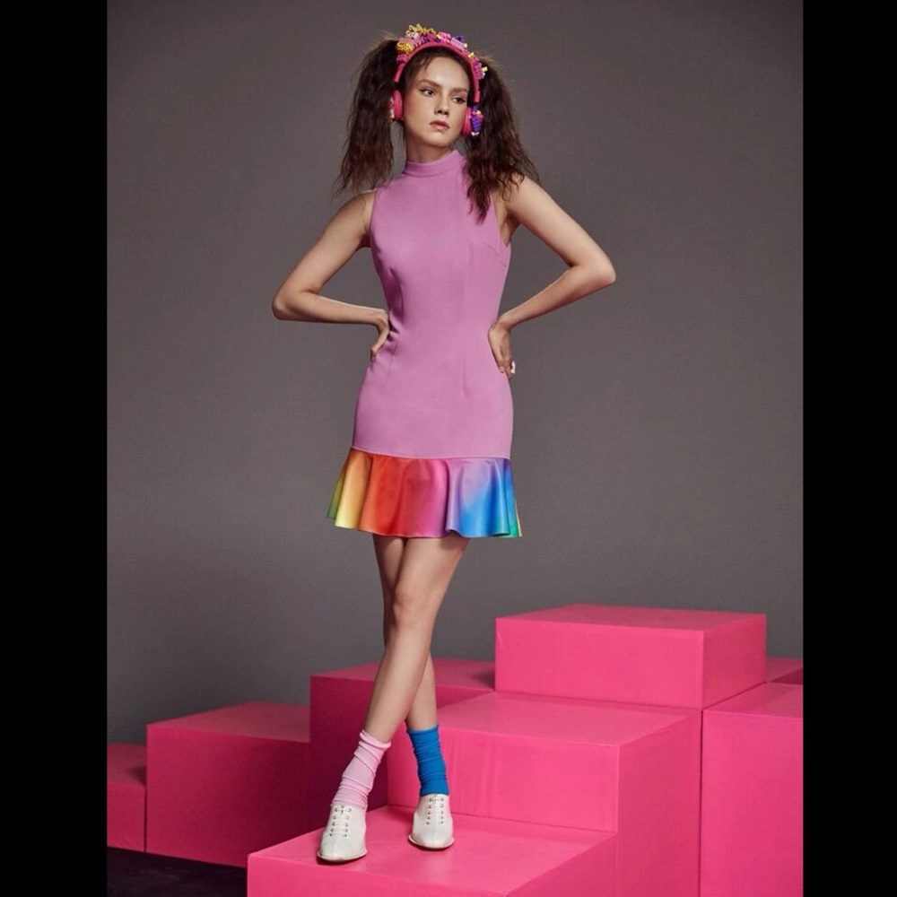 🔥Cara Bloom Ombré Ruffle Hem Dress